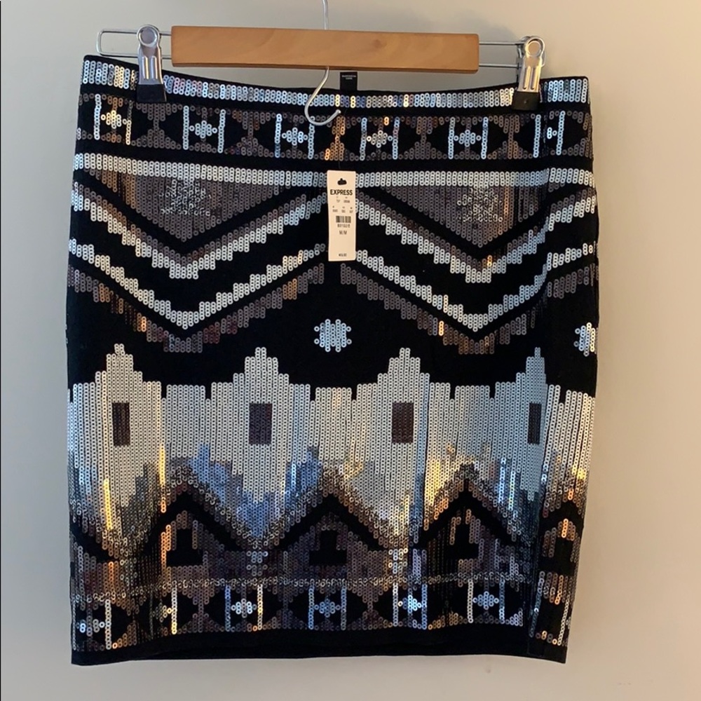 NWT Express Sequins Mini Skirt